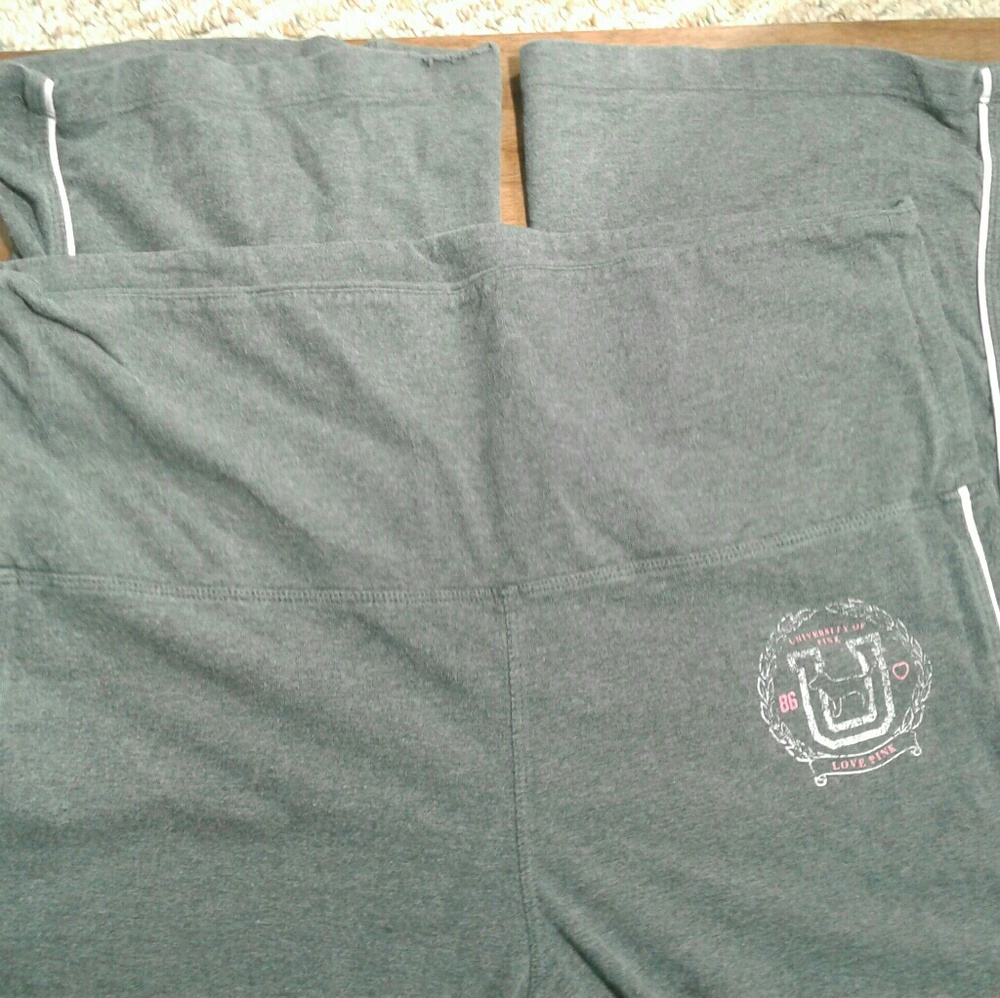 VS PINK  gray sweats track pants sz s